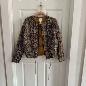 Bomber Jacket with Snake Pattern from  H&M